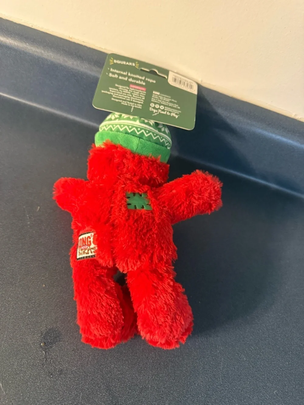 Dog squeak Toy Kong Holiday Wild Knots Bear new sm/md red Target Exclusive 10”